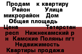 Продам 1-к квартиру › Район ­ 1 › Улица ­ микрорайон › Дом ­ 1/19 › Общая площадь ­ 29 › Цена ­ 700 000 - Татарстан респ., Нижнекамский р-н, Камские Поляны пгт Недвижимость » Квартиры продажа   . Татарстан респ.